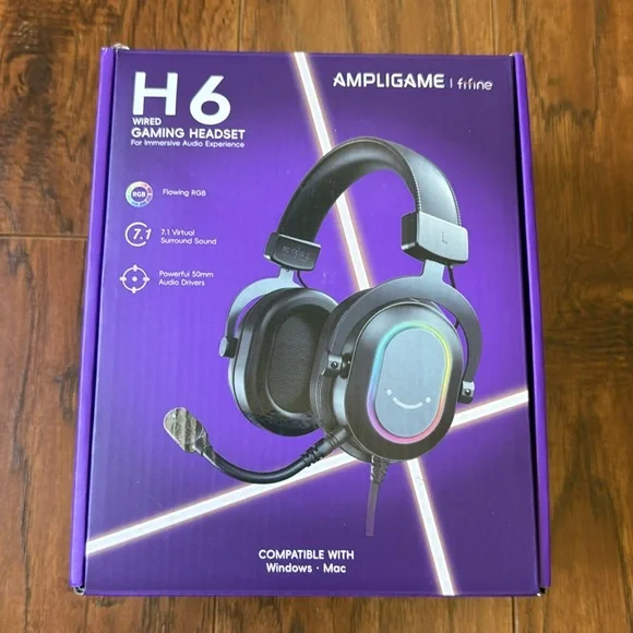 NWT Ampligame Fifine H6 Pink Wired PC Gaming Headset, Microphone Headphones - Picture 16 of 16